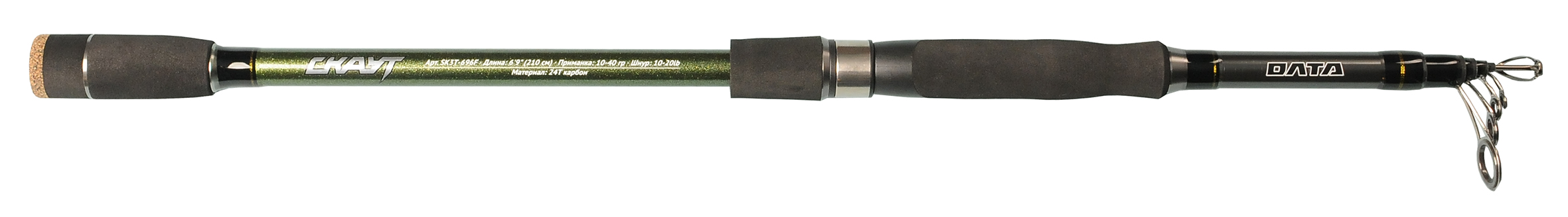 Удилище телескопическое СКАУТ Tele (Олта), 2.10м, 10-40г