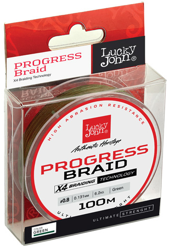 Шнур PROGRESS Braid (Lucky John), 100м, 0.13мм