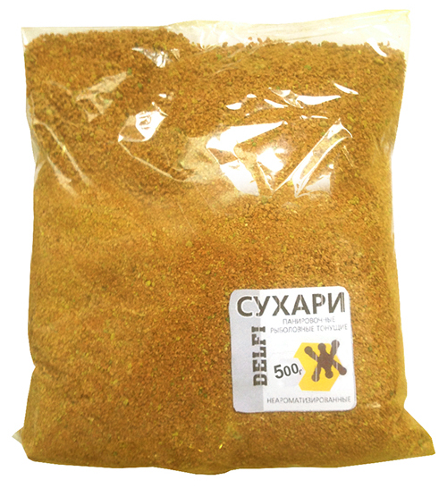 Сухарь (Delfi) панировочный, быстротонущий, пылящий, без аромата