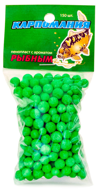 Пенопласт (Карпомания), аромат рыба, 4-6мм, 150шт