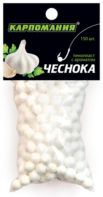 Пенопласт (Карпомания), аромат чеснок, 4-6мм, 150шт
